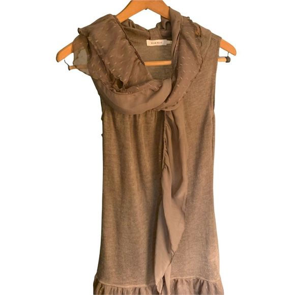 Anthropologie Blue Bird Sweater Scarf Light Brown Size Medium - Picture 2 of 8